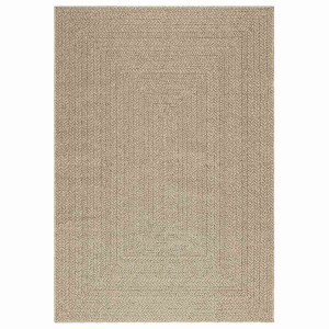 Tapete ZIZUR bege 140x200 cm aspeto de juta interior e exterior H