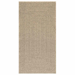Tapete ZIZUR com aparência de juta para ambientes internos e externos bege 80x150cm H