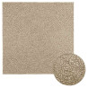 Alfombra ZIZUR aspecto yute interior/exterior beige 120x120 cm 1