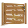 Portão de jardim 105x80 cm aço corten design quadrados 2