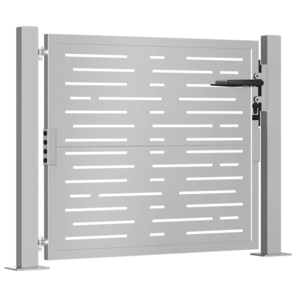 Puerta de jardín acero corten diseño cuadrado 105x80 cm M 3