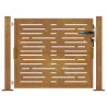 Portão de jardim 105x80 cm aço corten design quadrados 4