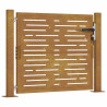 Puerta de jardín acero corten diseño cuadrado 105x105 cm 2