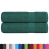 Toalhas de banho 2pcs 70x140 cm 360 gsm 100% algodão verde 2