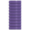 Toalhas de convidados 10uds 100% algodão roxo 70x140cm 360gsm 1