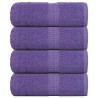 Toalhas de hóspedes 4 uds 100% algodão roxo 30x50 cm 360 gsm 1