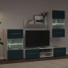 Muebles para TV 5 piezas con iluminación LED índigo mate 4