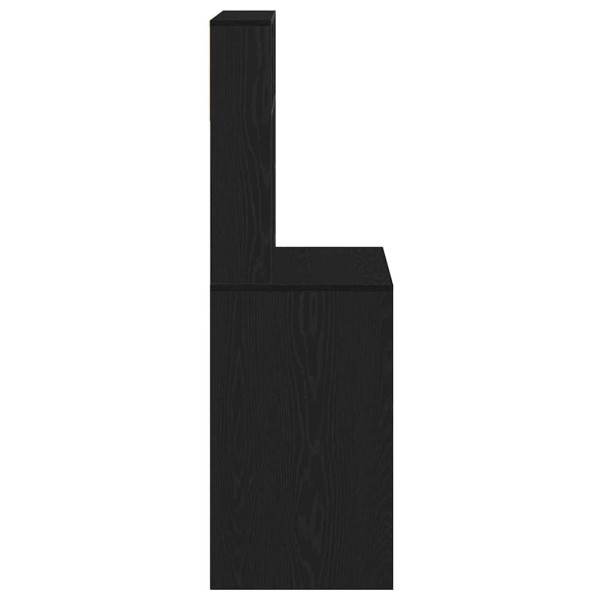 Escritorio con estantes madera contrachapada negro 100x45x140cm M 5