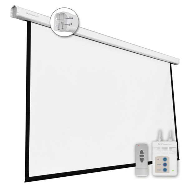 Pantalla electrica videoproyector pared y techo phoenix 135´´ratio 1:1 - 4:3 - 16:9 2.4m x 2.4m posicion adjustable - carcasa bl M 3