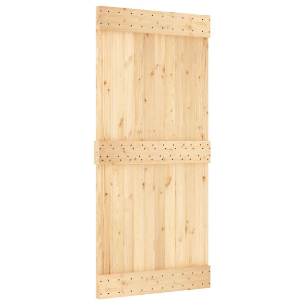 Puerta corredera con herrajes madera maciza de pino 95x210 cm M 3