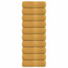 Toalhas de hóspedes 10 uds 100% algodão dourado 30x50 cm 360 gsm 1