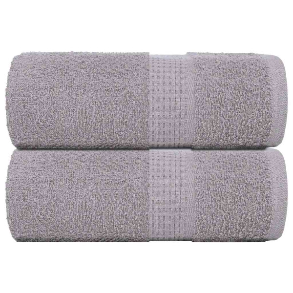 Toallas de jabón 2 uds gris 30x30 cm 360 gsm 100% algodón D