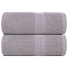 Toallas de jabón 2 uds gris 30x30 cm 360 gsm 100% algodón 1