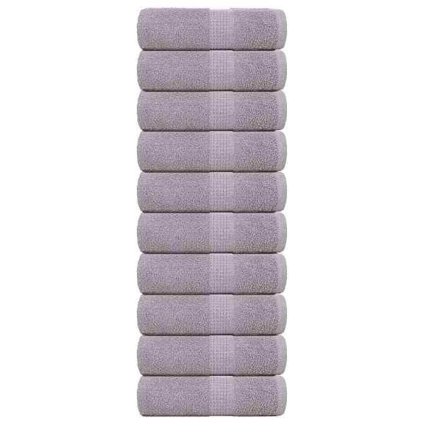 Toallas de jabón 10 uds gris 30x30 cm 360 gsm 100% algodón D