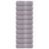 Toalhas de rosto 10 peças FROGN Cinza 30x30 cm 100% Algodão 1