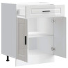 Mueble bajo de cocina porto alto brillo blanco 5