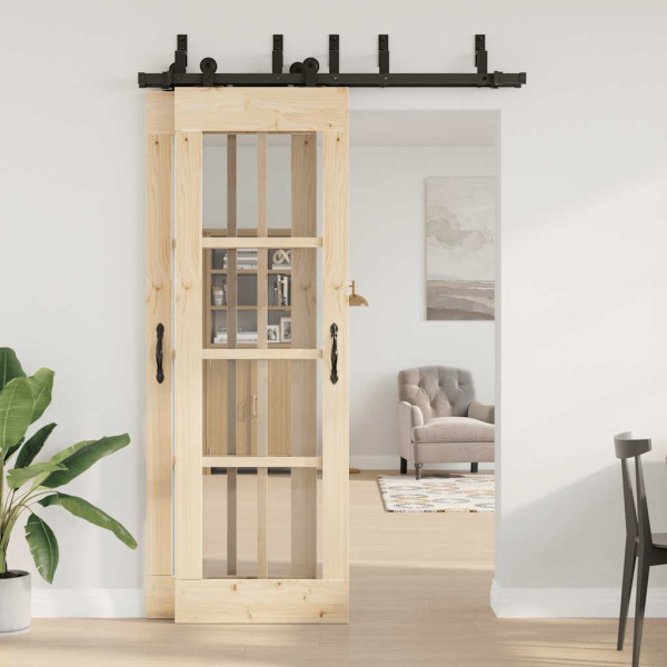 Kit de herrajes para puertas correderas acero negro 152.5 cm M 3