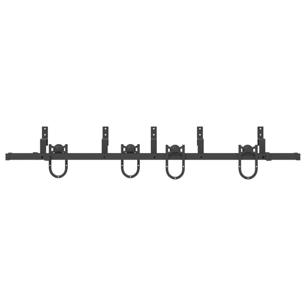 Kit de herrajes para puertas correderas acero negro 200 cm M 5