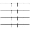Kit de ferragens para porta deslizante 427 cm aço preto 5
