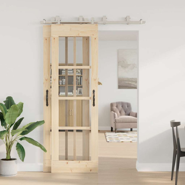 Kit ferragens p/ porta deslizante 183cm aço inoxidável prateado M 3