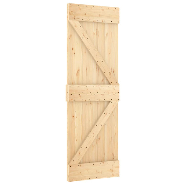 Puerta corredera con herrajes madera maciza de pino 70x210 cm M 3