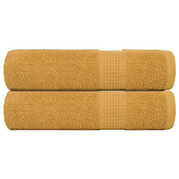 Toallas de baño 2 uds oro 100x150 cm 360 gsm 100% algodón D