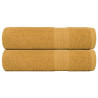 Toallas de baño 2 uds oro 100x150 cm 360 gsm 100% algodón 1