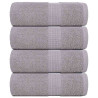 Toallas de jabón 4 uds gris 30x30 cm 360 gsm 100% algodón 1