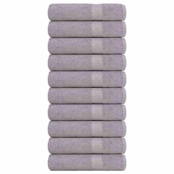 Toallas de baño 10 uds gris 100x150 cm 360 gsm 100% algodón D