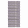 Toalhas de banho 10 pcs 100x150 cm 360gsm 100% algodão cinzento 1
