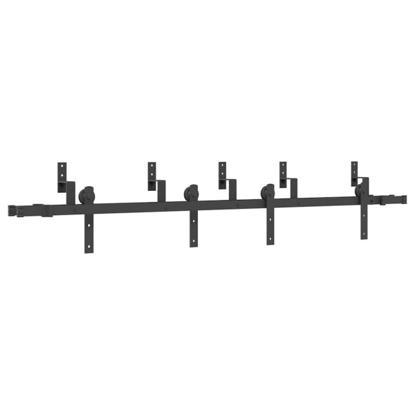 Kit de herrajes para puertas correderas acero negro 213.5 cm M 2