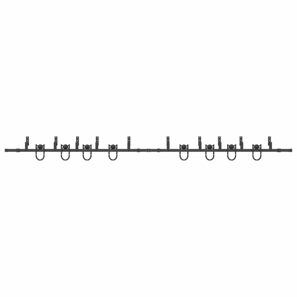 Kit de herrajes para puertas correderas acero negro 200 cm M 5