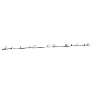 Kit de herrajes para puerta corredera 200 cm acero plateado H