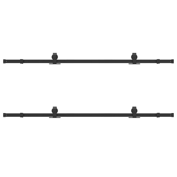 Kit de herrajes para puertas correderas acero negro 152.5 cm M 5