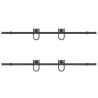 Kit de herrajes para puertas correderas acero negro 183 cm 5