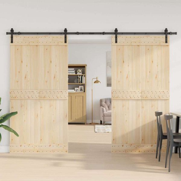 Kit de herrajes para puertas correderas acero negro 152.5 cm M 3