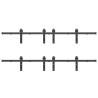 Kit de ferragens para porta deslizante 366 cm aço preto 5