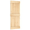 Puerta corredera con herrajes madera maciza de pino 80x210 cm 3
