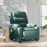 Sillón reclinable eléctrico tela verde oscuro 3