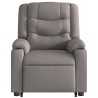 Sillón reclinable elevable tela gris taupe 5