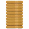 Toalhas de sauna 10 pcs 80x200 cm 360 gsm 100% algodão ouro 1