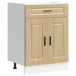 Mueble bajo de cocina porto roble sonoma madera reconstituida H