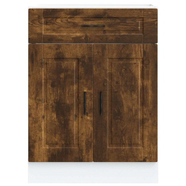 Mueble bajo de cocina porto roble ahumado madera reconstituida M 4