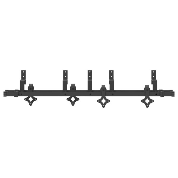 Kit de ferragens para porta deslizante 152.5 cm aço preto M 5