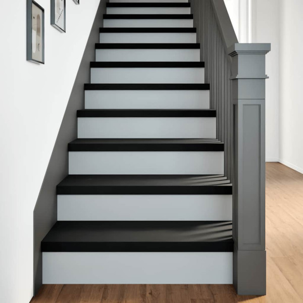 Peldaños de escalera 20 uds madera maciza roble marrón oscuro D