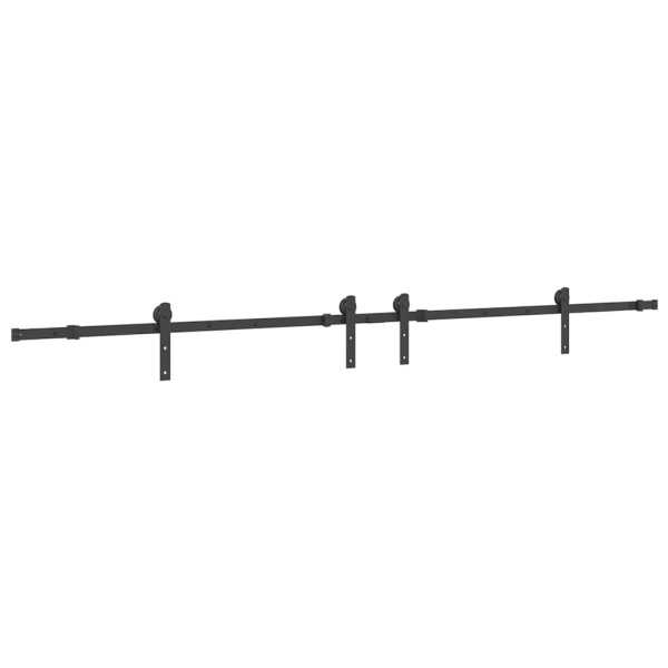 Kit de herrajes para puertas correderas acero negro 213.5 cm M 2