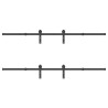 Kit de herrajes para puertas correderas acero negro 213.5 cm 5