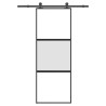 Puerta corredera set herrajes vidrio templado aluminio 76x205cm 1