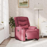 Sillón reclinable eléctrico tela rojo tinto 2