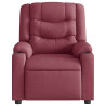 Sillón reclinable eléctrico tela rojo tinto 5